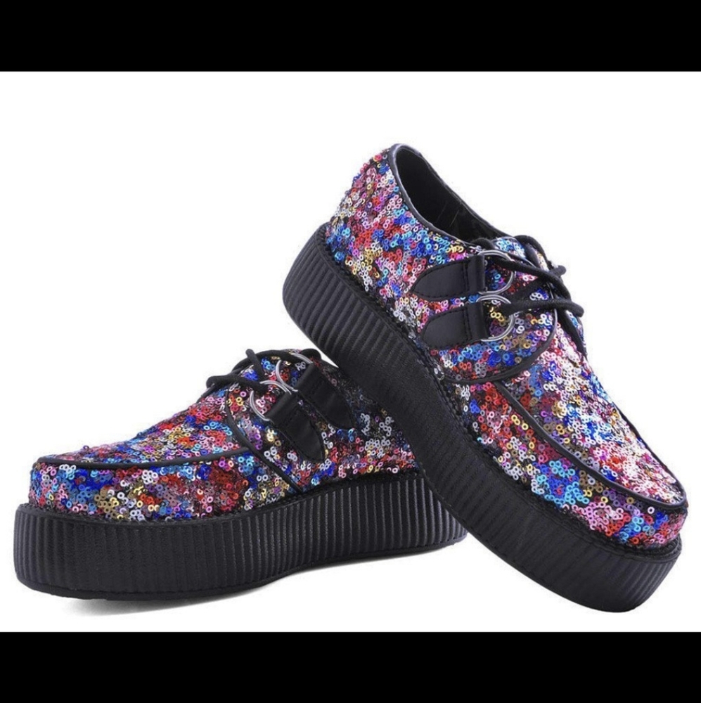 TUK Rainbow Sequin Colored Creepers